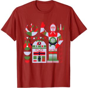 imageStar Wars R2D2 and C3PO Holiday Droids Rebel Christmas TShirtCranberry Red