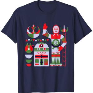 imageStar Wars R2D2 and C3PO Holiday Droids Rebel Christmas TShirtNavy Blue