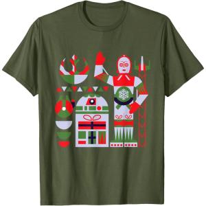 imageStar Wars R2D2 and C3PO Holiday Droids Rebel Christmas TShirtOlive Green