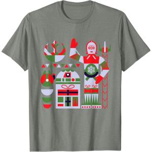 imageStar Wars R2D2 and C3PO Holiday Droids Rebel Christmas TShirtOlive Heather