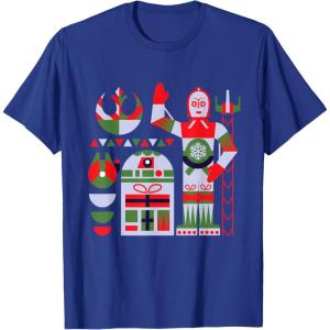 imageStar Wars R2D2 and C3PO Holiday Droids Rebel Christmas TShirtRoyal Blue