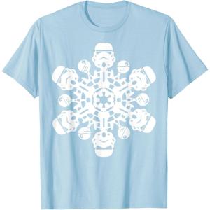 imageStar Wars Stormtrooper Christmas Snowflake Graphic TShirt TShirtBaby Blue