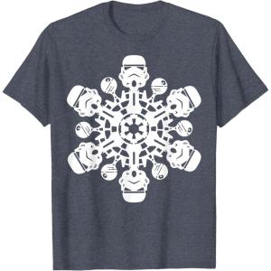 imageStar Wars Stormtrooper Christmas Snowflake Graphic TShirt TShirtHeather Blue
