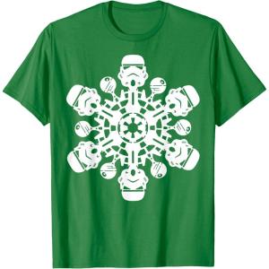 imageStar Wars Stormtrooper Christmas Snowflake Graphic TShirt TShirtKelly Green