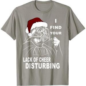 imageStar Wars Vader Santa Lack Holiday Cheer Christmas TShirt TShirtSlate Grey