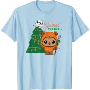 imageStar Wars Wicket Ewok Christmas Holiday Yuletide Yub Nub TShirtBaby Blue