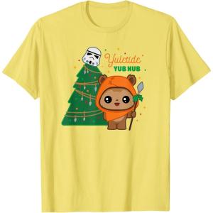 imageStar Wars Wicket Ewok Christmas Holiday Yuletide Yub Nub TShirtLemon Yellow
