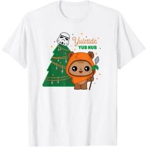 imageStar Wars Wicket Ewok Christmas Holiday Yuletide Yub Nub TShirtWhite