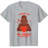 imageStar Wars Valentines Day quotI Want to InVader Your Heartquot TShirtHeather Grey