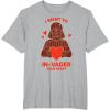 imageStar Wars Valentines Day quotI Want to InVader Your Heartquot TShirtHeather Grey