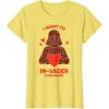 imageStar Wars Valentines Day quotI Want to InVader Your Heartquot TShirtLemon Yellow