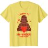 imageStar Wars Valentines Day quotI Want to InVader Your Heartquot TShirtLemon Yellow