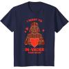 imageStar Wars Valentines Day quotI Want to InVader Your Heartquot TShirtNavy Blue
