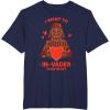 imageStar Wars Valentines Day quotI Want to InVader Your Heartquot TShirtNavy Blue