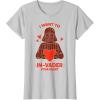 imageStar Wars Valentines Day quotI Want to InVader Your Heartquot TShirtSilver Grey