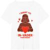 imageStar Wars Valentines Day quotI Want to InVader Your Heartquot TShirtWhite