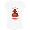 imageStar Wars Valentines Day quotI Want to InVader Your Heartquot TShirtWhite
