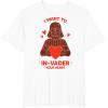 imageStar Wars Valentines Day quotI Want to InVader Your Heartquot TShirtWhite