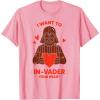 imageStar Wars Valentines Day quotI Want to InVader Your Heartquot TShirtPink