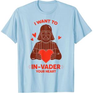 imageStar Wars Valentines Day quotI Want to InVader Your Heartquot TShirtBaby Blue