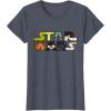 image:imageStar Wars Logo Character CloseUp Kawaii Style Tshirt TShirtHeather Blue