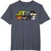 image:imageStar Wars Logo Character CloseUp Kawaii Style Tshirt TShirtHeather Blue