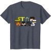 image:imageStar Wars Logo Character CloseUp Kawaii Style Tshirt TShirtHeather Blue