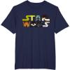image:imageStar Wars Logo Character CloseUp Kawaii Style Tshirt TShirtNavy Blue