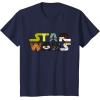 image:imageStar Wars Logo Character CloseUp Kawaii Style Tshirt TShirtNavy Blue
