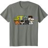 image:imageStar Wars Logo Character CloseUp Kawaii Style Tshirt TShirtOlive Heather