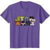 image:imageStar Wars Logo Character CloseUp Kawaii Style Tshirt TShirtPurple Heather