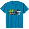 image:imageStar Wars Logo Character CloseUp Kawaii Style Tshirt TShirtSapphire Blue