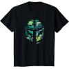 image:imageStar Wars The Mandalorian Mando Tropical Print Helmet TShirtBlack