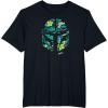 image:imageStar Wars The Mandalorian Mando Tropical Print Helmet TShirtBlack