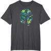 image:imageStar Wars The Mandalorian Mando Tropical Print Helmet TShirtDark Heather Grey