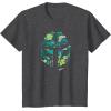 image:imageStar Wars The Mandalorian Mando Tropical Print Helmet TShirtDark Heather Grey