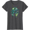 image:imageStar Wars The Mandalorian Mando Tropical Print Helmet TShirtDark Heather Grey