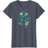 image:imageStar Wars The Mandalorian Mando Tropical Print Helmet TShirtHeather Blue