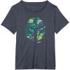 image:imageStar Wars The Mandalorian Mando Tropical Print Helmet TShirtHeather Blue