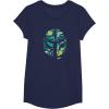 image:imageStar Wars The Mandalorian Mando Tropical Print Helmet TShirtNavy Blue