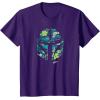 image:imageStar Wars The Mandalorian Mando Tropical Print Helmet TShirtPurple