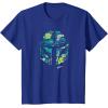image:imageStar Wars The Mandalorian Mando Tropical Print Helmet TShirtRoyal Blue