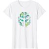 image:imageStar Wars The Mandalorian Mando Tropical Print Helmet TShirtWhite