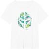 image:imageStar Wars The Mandalorian Mando Tropical Print Helmet TShirtWhite
