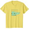 image:imageStar Wars The Mandalorian Season 3 Grogu Face with Name TShirtLemon Yellow