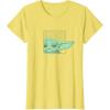 image:imageStar Wars The Mandalorian Season 3 Grogu Face with Name TShirtLemon Yellow