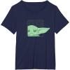 image:imageStar Wars The Mandalorian Season 3 Grogu Face with Name TShirtNavy Blue