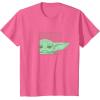 image:imageStar Wars The Mandalorian Season 3 Grogu Face with Name TShirtPink Heather
