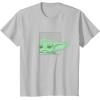 image:imageStar Wars The Mandalorian Season 3 Grogu Face with Name TShirtSilver Grey