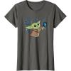 image:imageStar Wars The Mandalorian The Child with Blue Butterflies TShirtAsphalt Grey